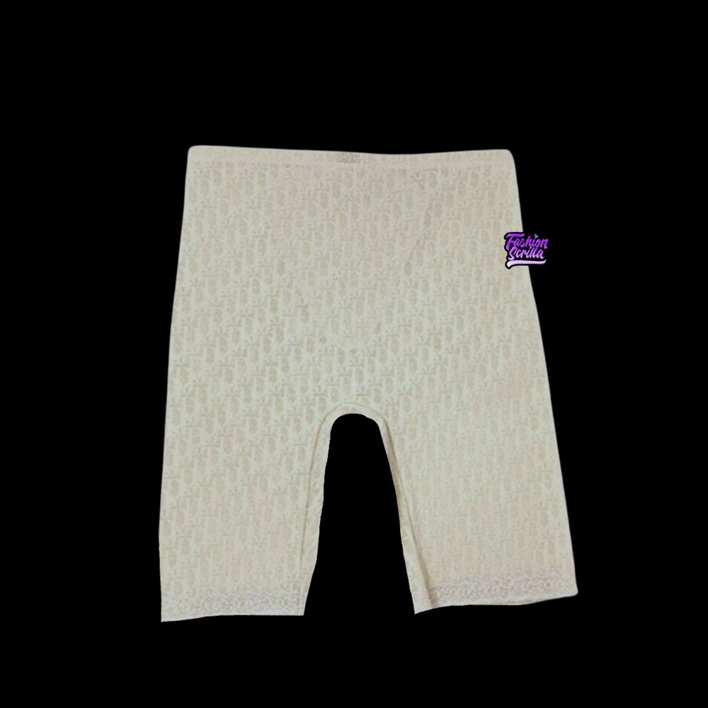 Dior 80’s Vintage Monogram Logo Nude Beige Biker Lingerie Girdle Shorts - Picture 13 of 13